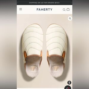 Faherty unisex slippers worn once